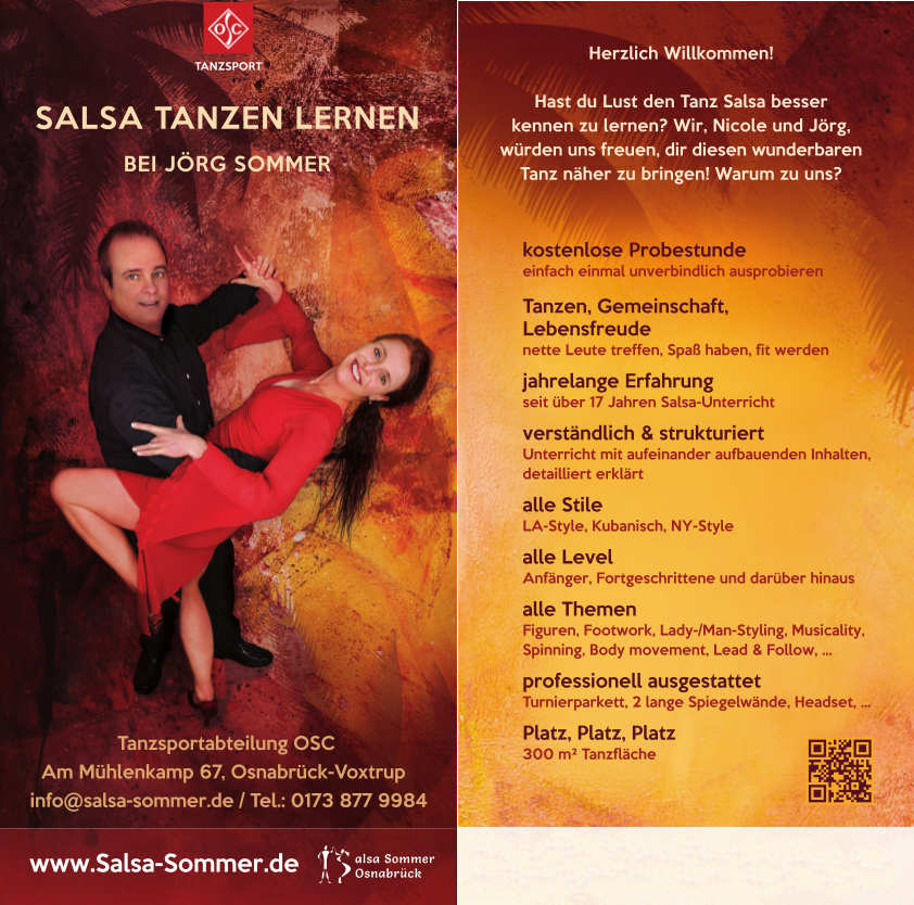 Unser neuer Salsa-Flyer designed by Alice.